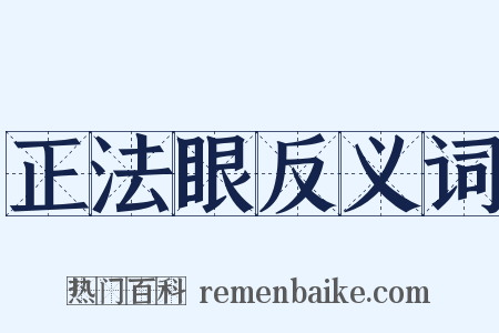 正法眼反义词是什么意思的图片